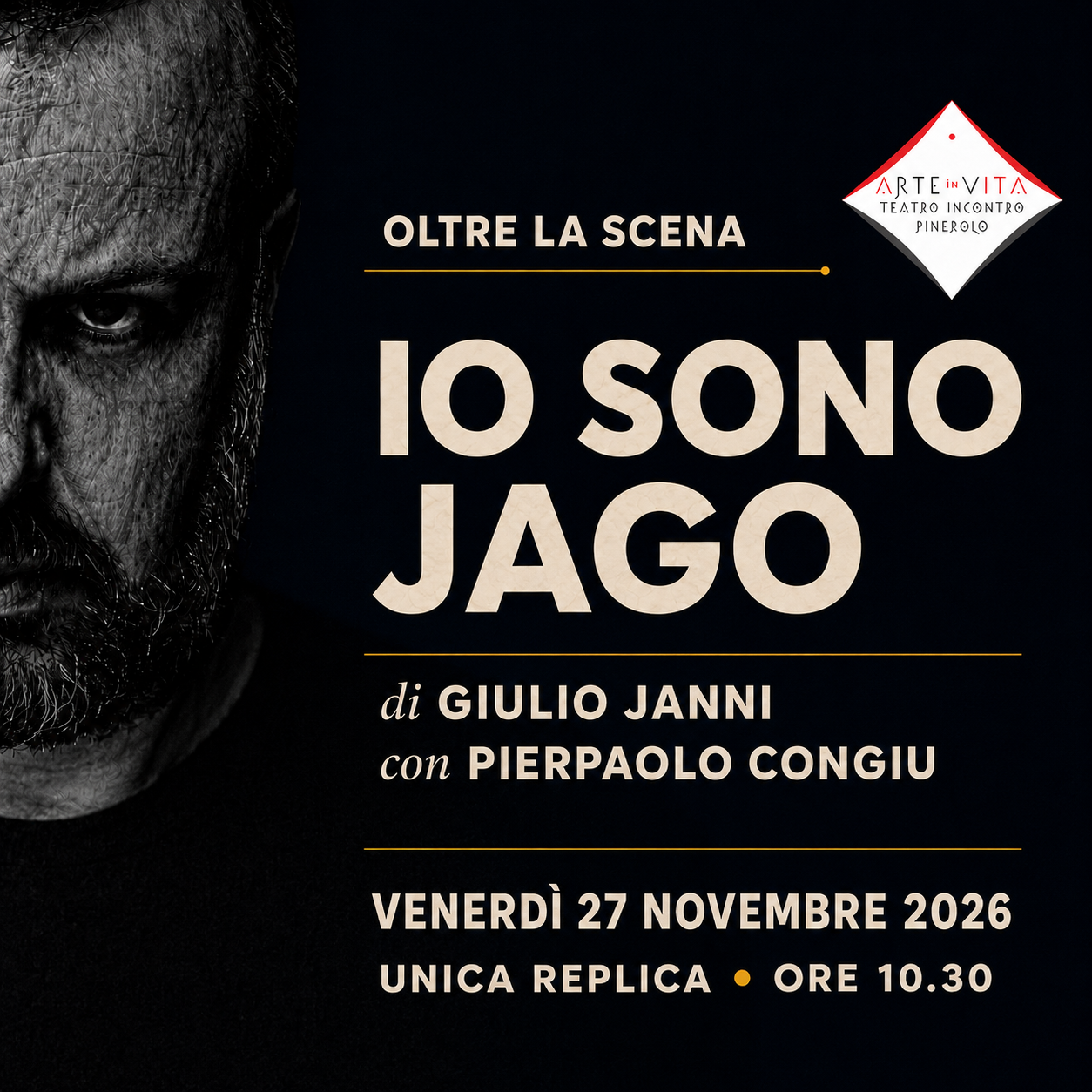 Io sono Jago, spettacolo della rassegna Oltre la scena