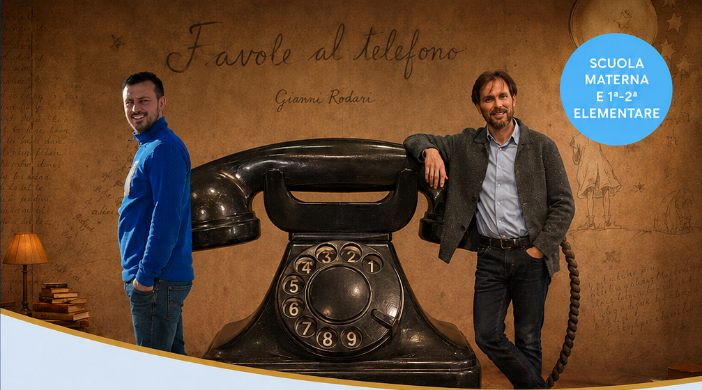 Stefano Abburà e Mauro Borra nello spettacolo Favole al telefono