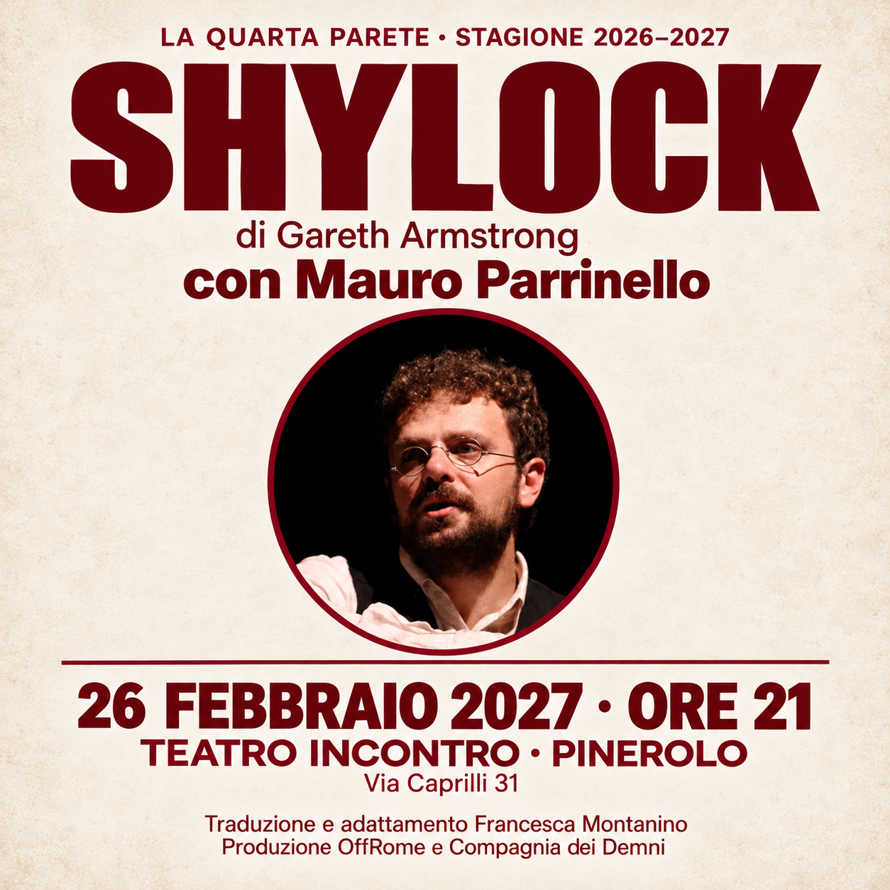 Shylock — La Quarta Parete 2026/27