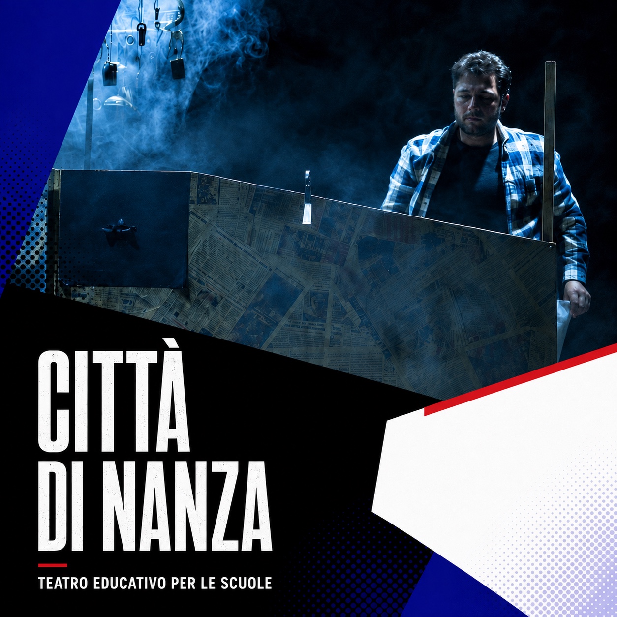 Grafica di Città di Nanza per il teatro educativo nelle scuole