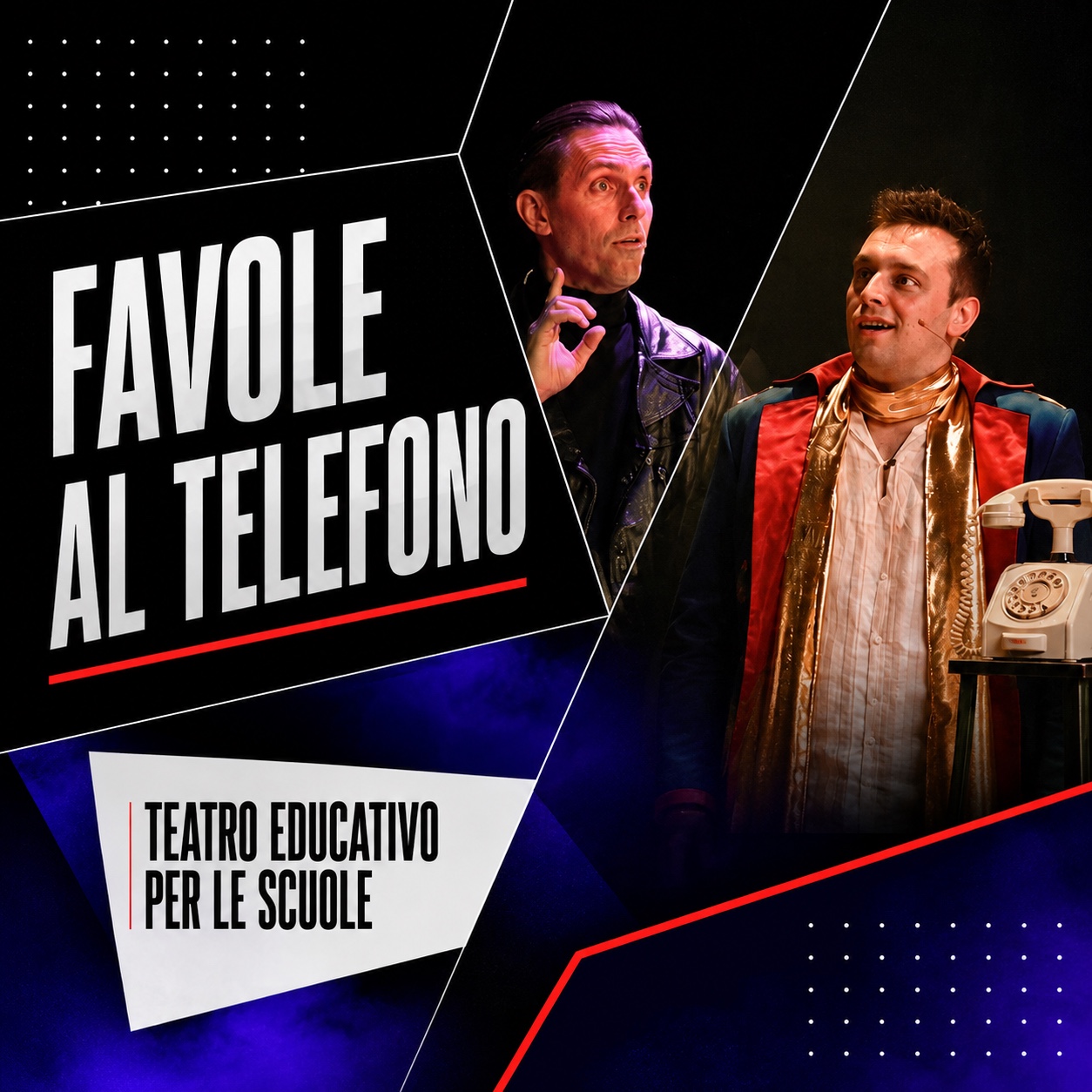 Grafica di Favole al telefono per il teatro educativo nelle scuole